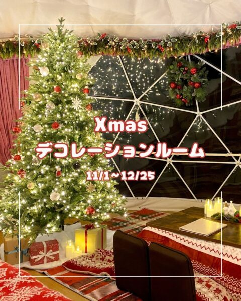 今年もXmasデコレーションルームをご用意いたします🎄